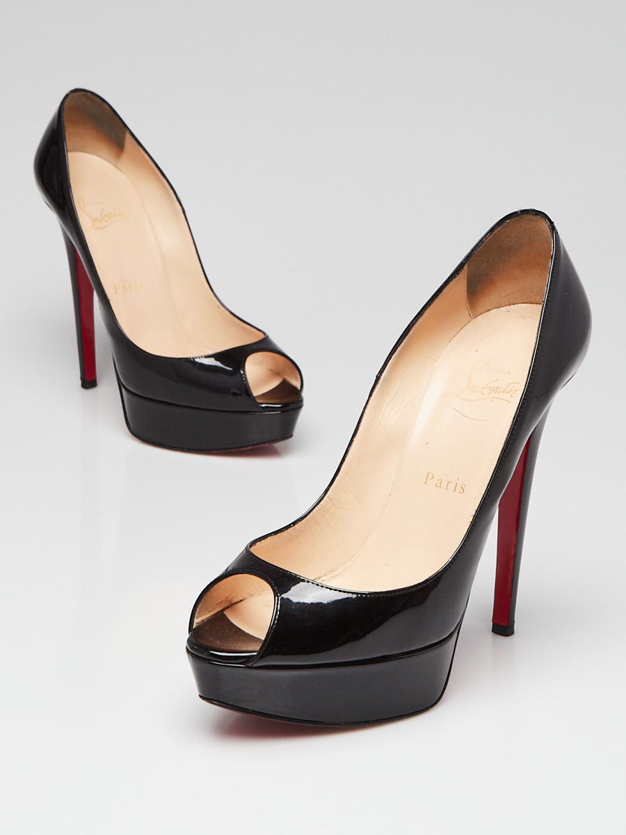 CHRISTIAN LOUBOUTIN shoes women high heels stilettos red sole open toe size  8