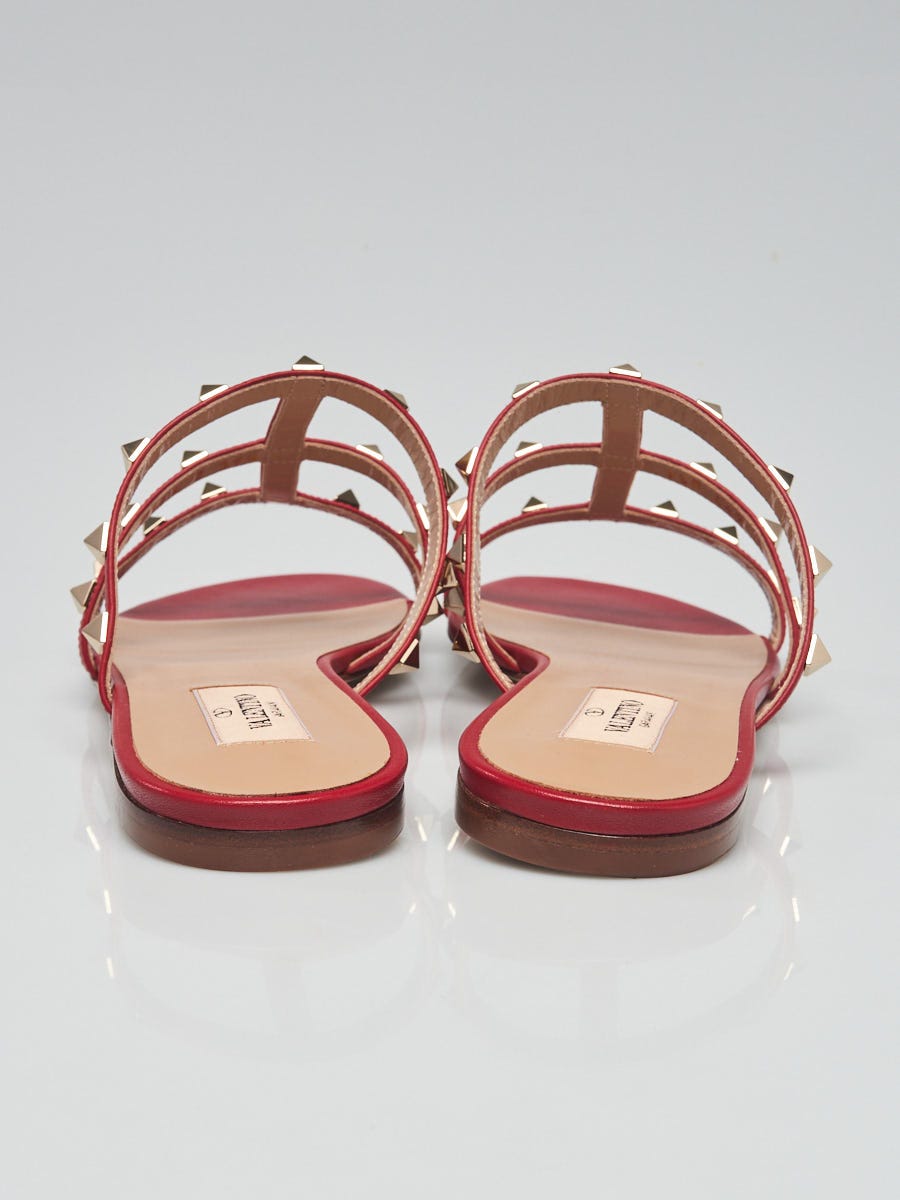 【送料&関税込】RED Valentino Leather Slide Sandals RED Valentino Leather Slide Sandals | italist