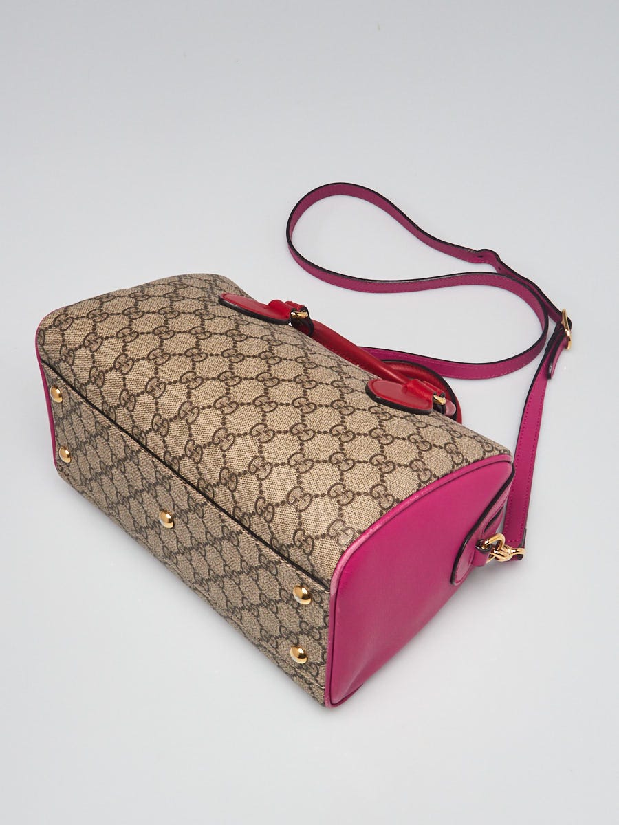 Gucci Ophidia Gg Small Shoulder Bag Gg Canvas - Pink