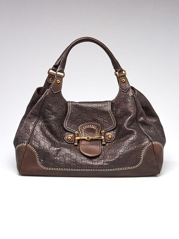 Gucci Brown Guccissima Leather New Pelham Large Shoulder Bag