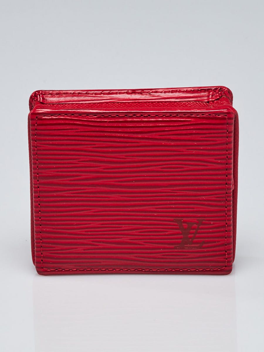 Louis Vuitton Castilian Red EPI Leather Accordion Coin Purse