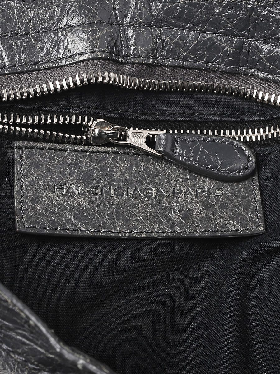 Balenciaga Gris Tarmac Lambskin Leather Giant 12 Silver