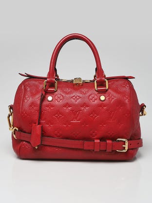 Louis Vuitton Marine Rouge Monogram Empreinte Speedy Bandoulière 25 NM - Handbag | Pre-owned & Certified | used Second Hand | Unisex