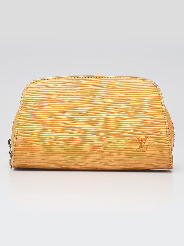 Louis Vuitton Tassil Yellow Epi Leather Dauphine Cosmetic Pouch