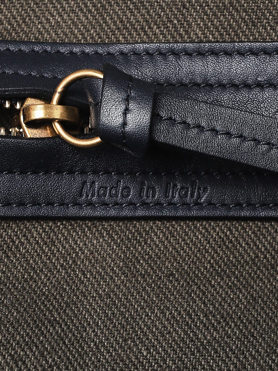 Celine Blue Canvas Medium Phantom Luggage Tote Bag - Yoogi's Closet