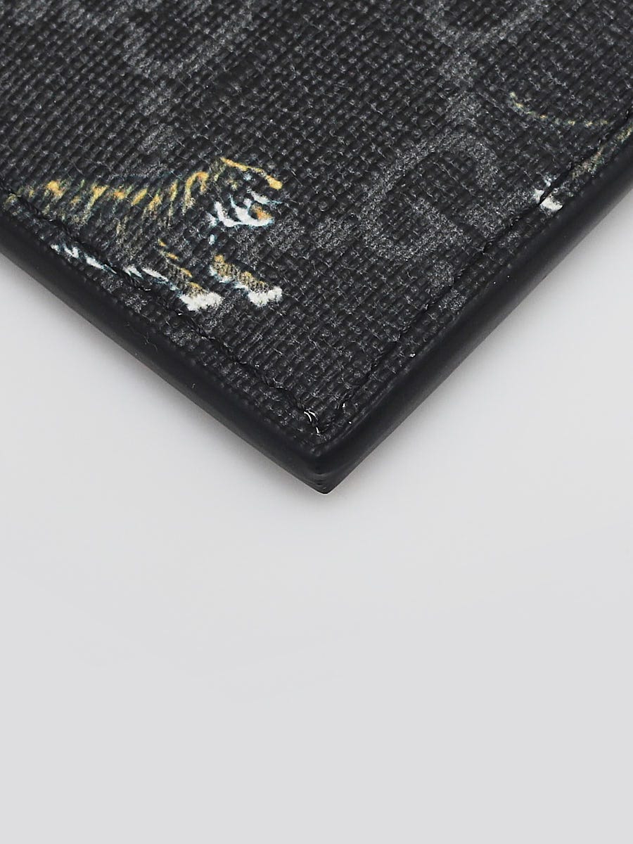 Gucci Supreme Canvas Tiger Cardholder Black