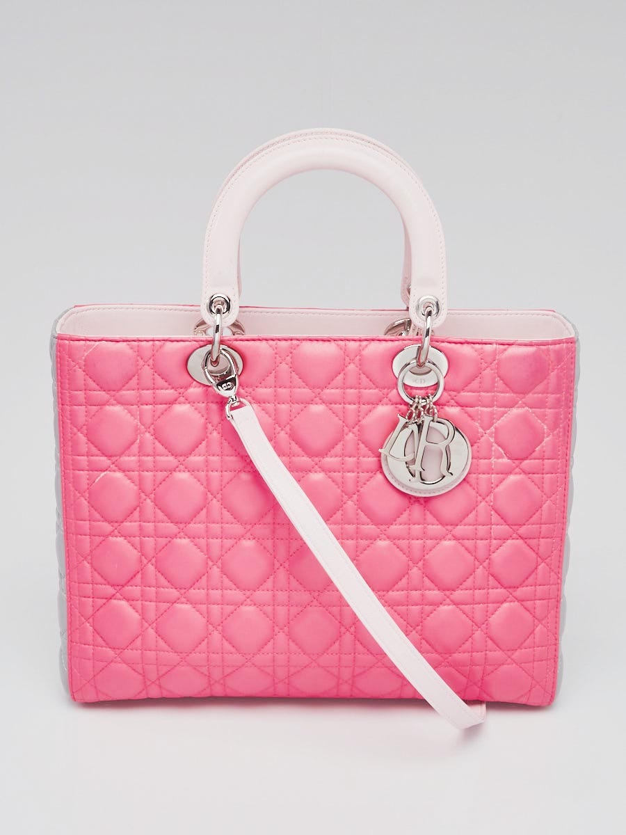 CHRISTIAN DIOR Lambskin Cannage Small Lucky Badges My Lady Dior Pink   FASHIONPHILE  Lady dior Dior Lady dior bag