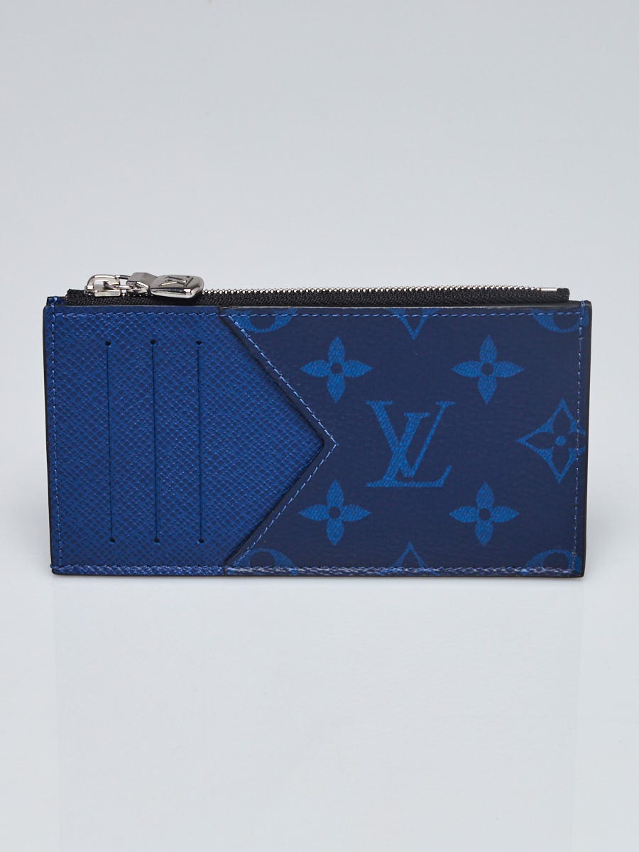 Louis Vuitton Cobalt Monogram Canvas Coin Card Holder Wallet