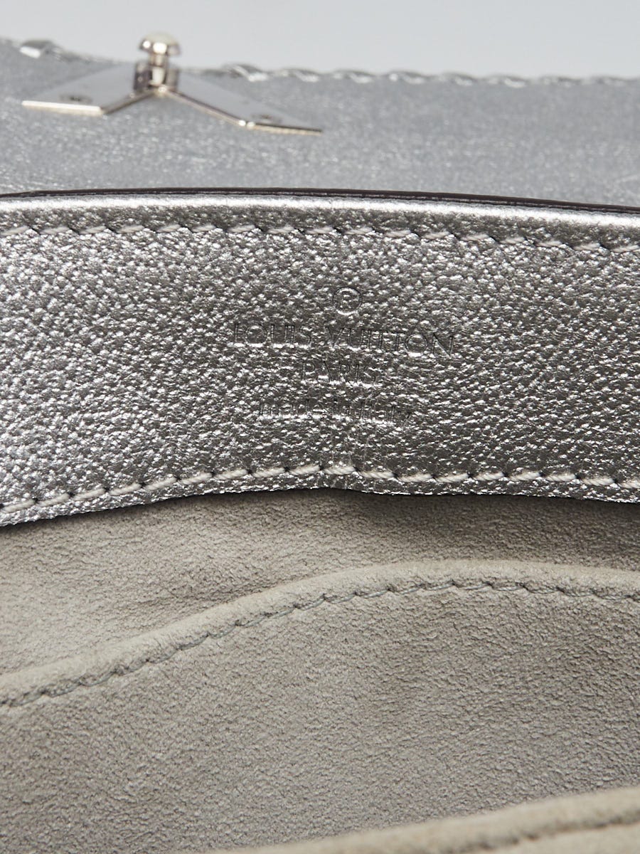 Louis Vuitton Silver Metallic Leather Braided Around Very Chain Bag -  Yoogi's Closet