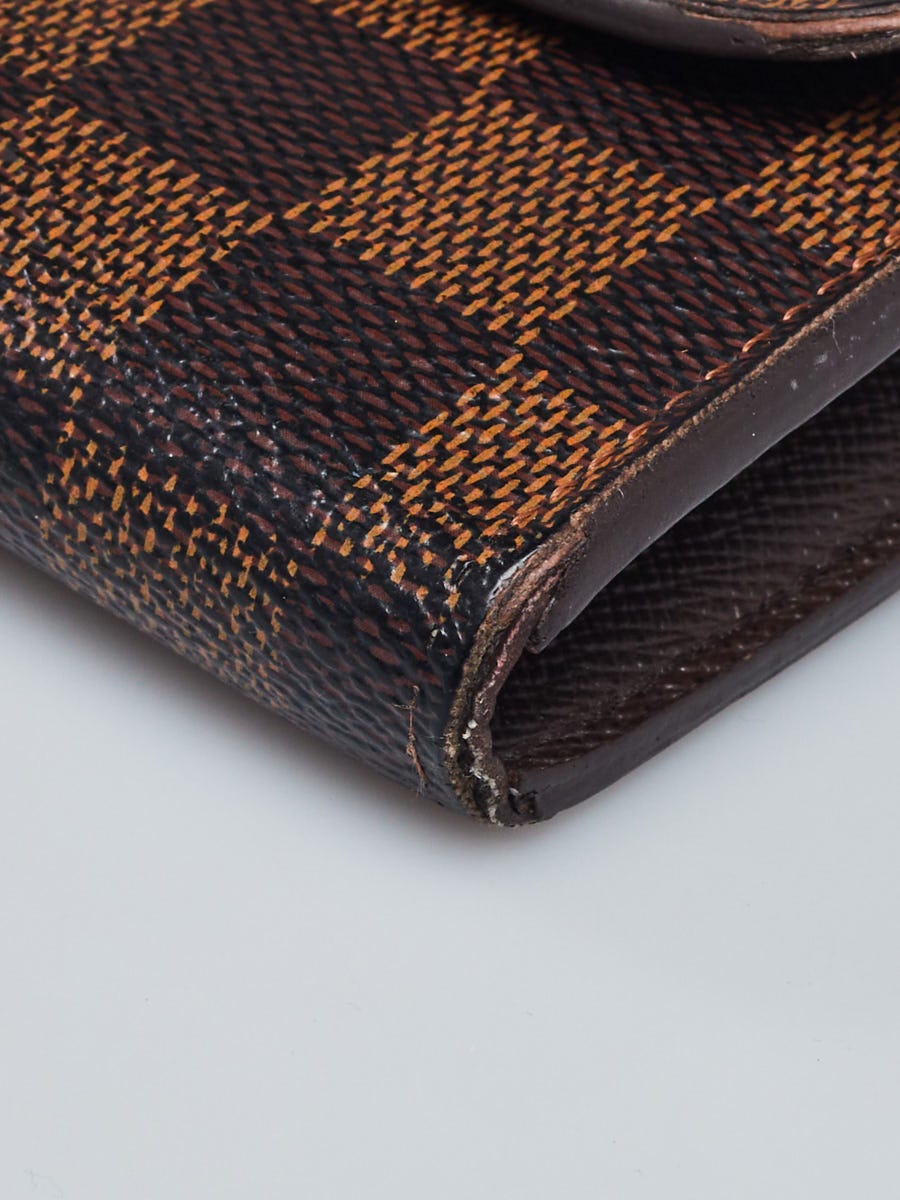 Authentic Louis Vuitton Damier Ebene Pattern Brown Wallet