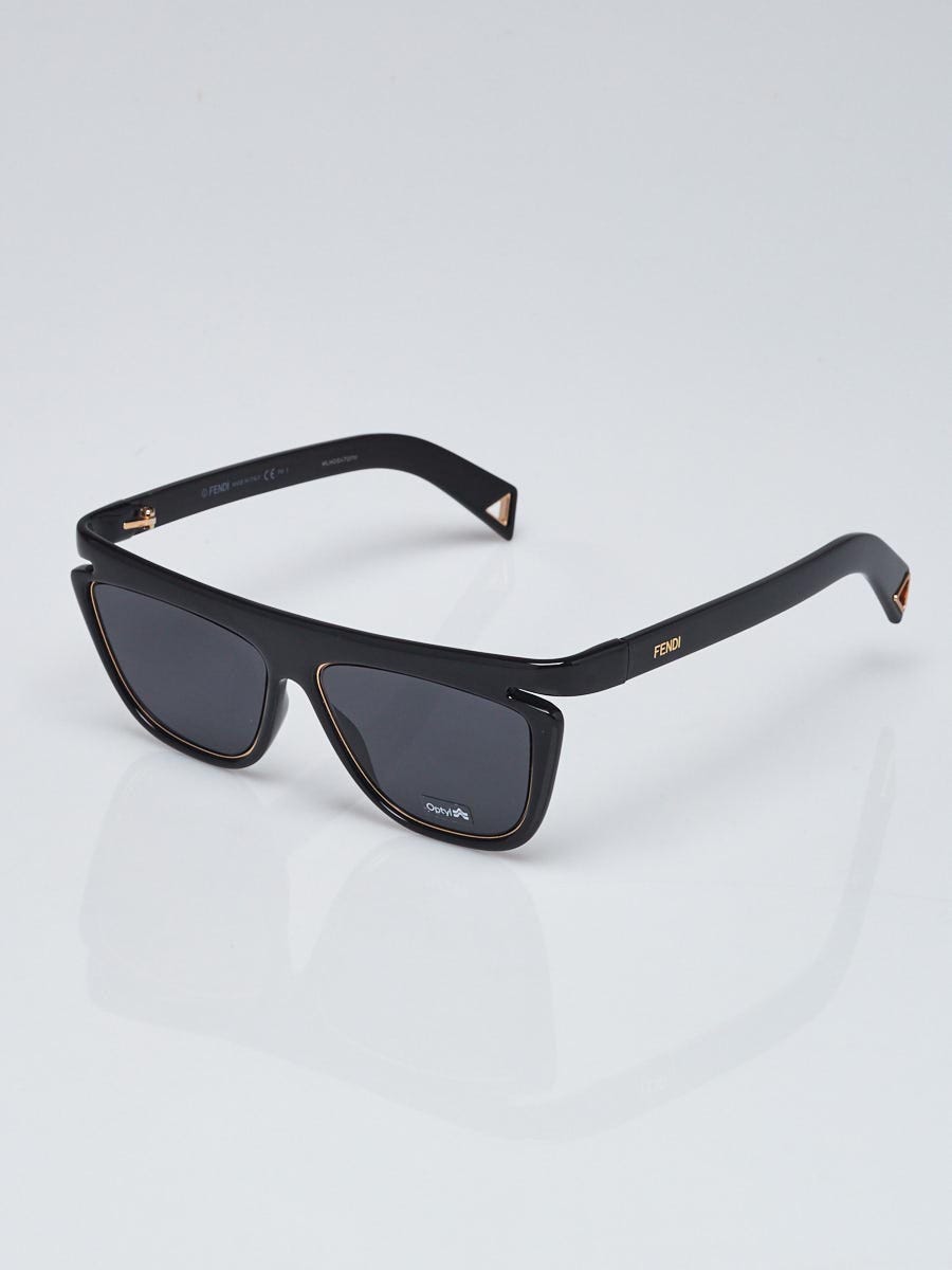 Authentic FENDI Black Square-Frame Acetate Sunglasses Fendi Acetate Fendi Square Sunglasses FE40101I Black 1729374  main image 2