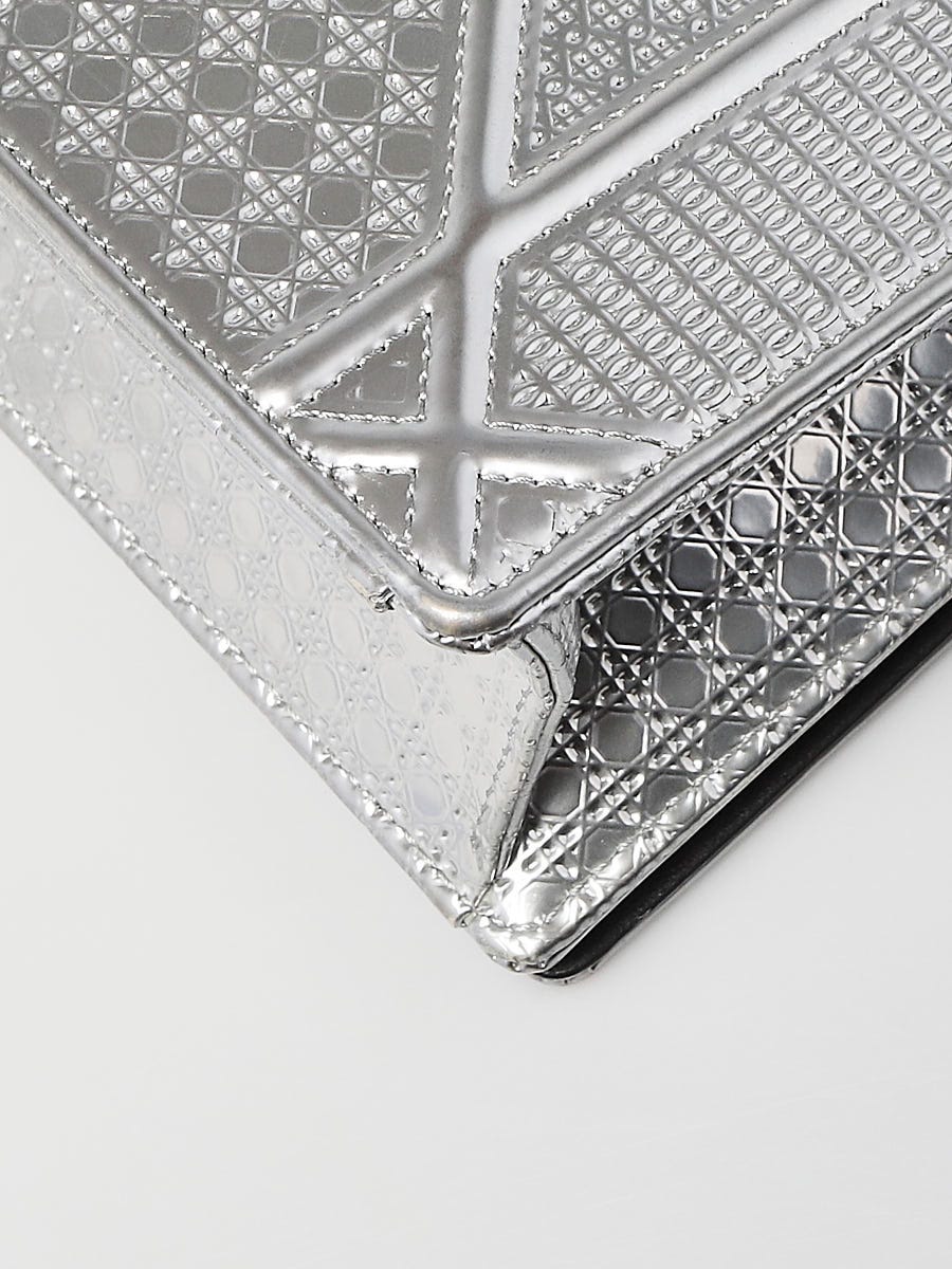 Christian Dior Silver Micro-Cannage Diorama Flap Bag
