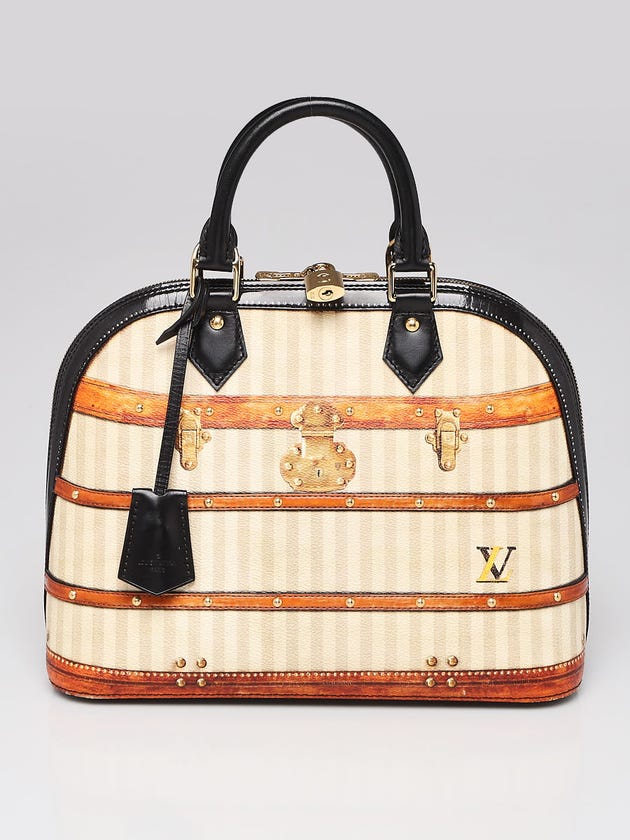Louis Vuitton Beige Printed Canvas Time Trunk Alma PM Bag