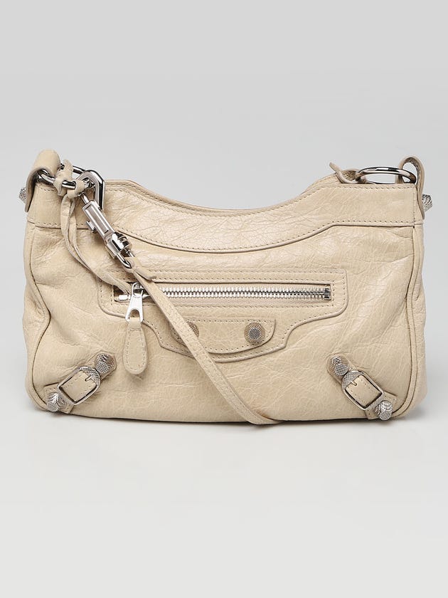 Balenciaga Praline Lambskin Leather Giant 12 Silver Hip Bag