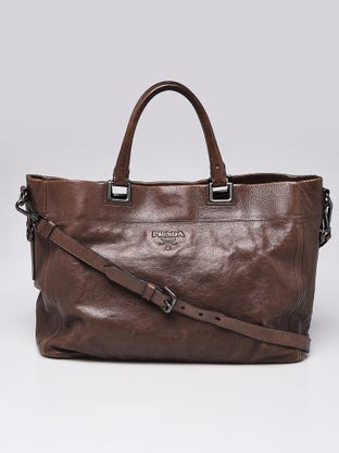 Prada Beige Cervo Lux Leather Chain Strap Bag BR3828 - Yoogi's Closet