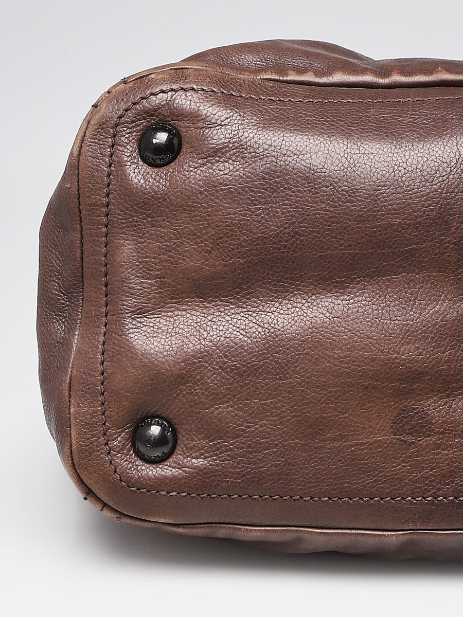Prada Ardesia Small Leather Tote Bag