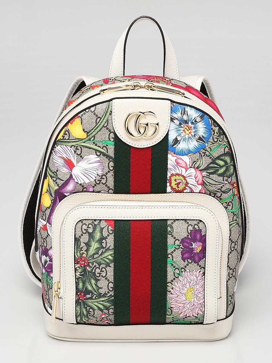 Gucci Signature Backpack Monogram GG Front Zipper Pocket/Embossed