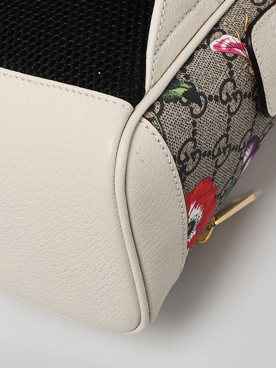 Gucci Ophidia Webbing-Trimmed Printed Coated-canvas and Leather Tote - White - One Size