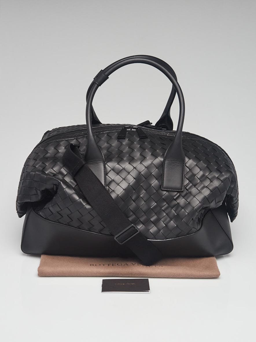 BOTTEGA VENETA: intreccio leather bag - Black  Bottega Veneta bags  690702V2E42 online at