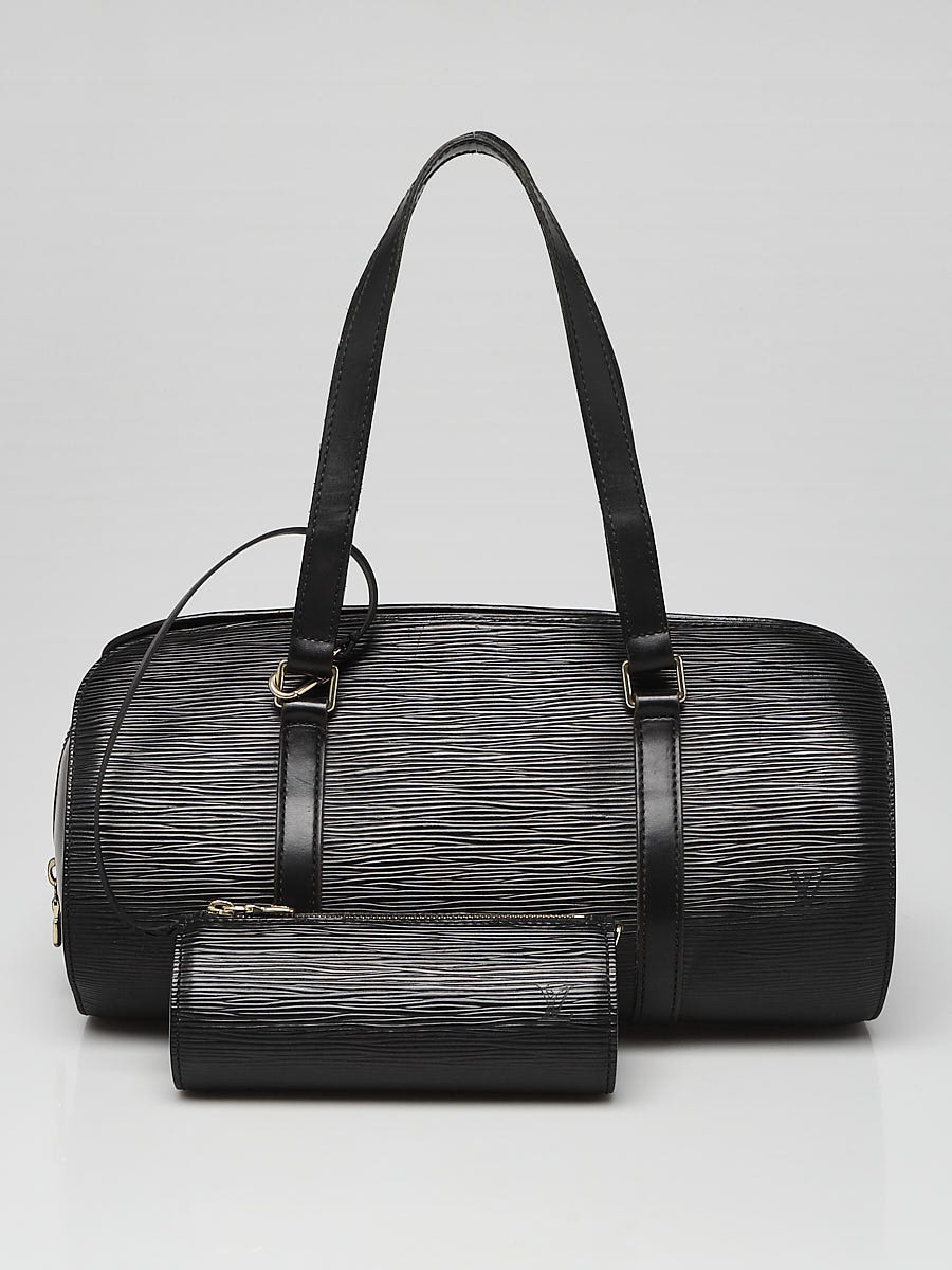 Louis Vuitton Black Epi Leather Soufflot Bag w/ Accessories