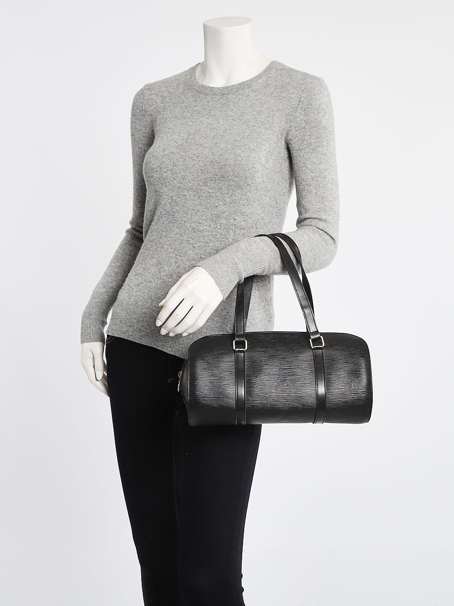 Louis Vuitton Black Epi Leather Soufflot with Pouch Bag Louis Vuitton