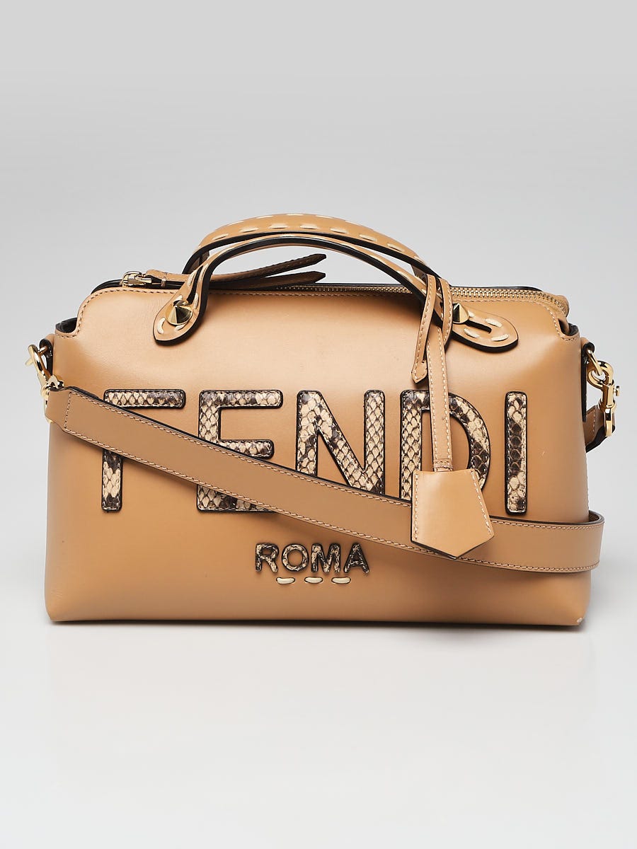 ハンドバッグ FENDI SAND CANVAS MEDIUM BY THE WAY HANDBAG By The Way Selleria Medium Cuoio Romano leather Black | Fendi