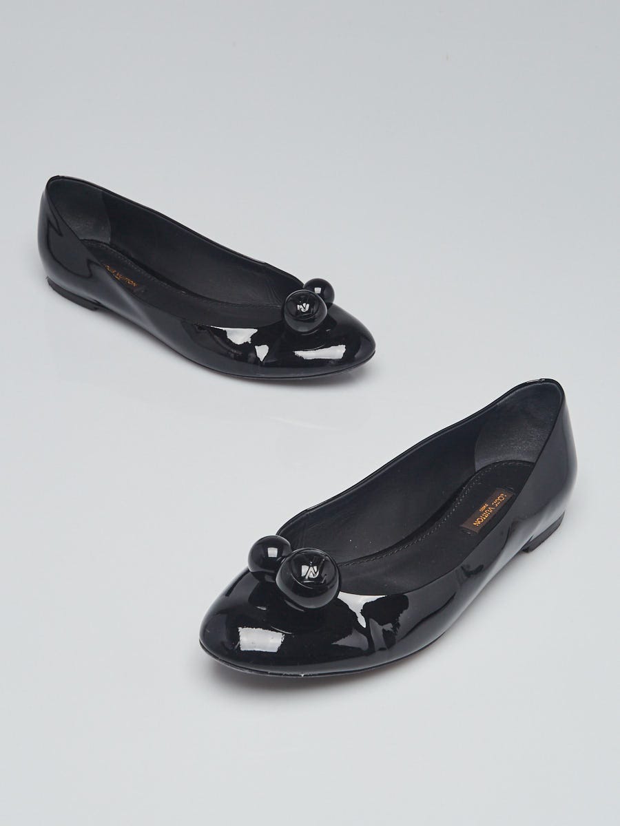 Louis Vuitton - Authenticated Ballet Flats - Leather Black Plain for Women, Very Good Condition