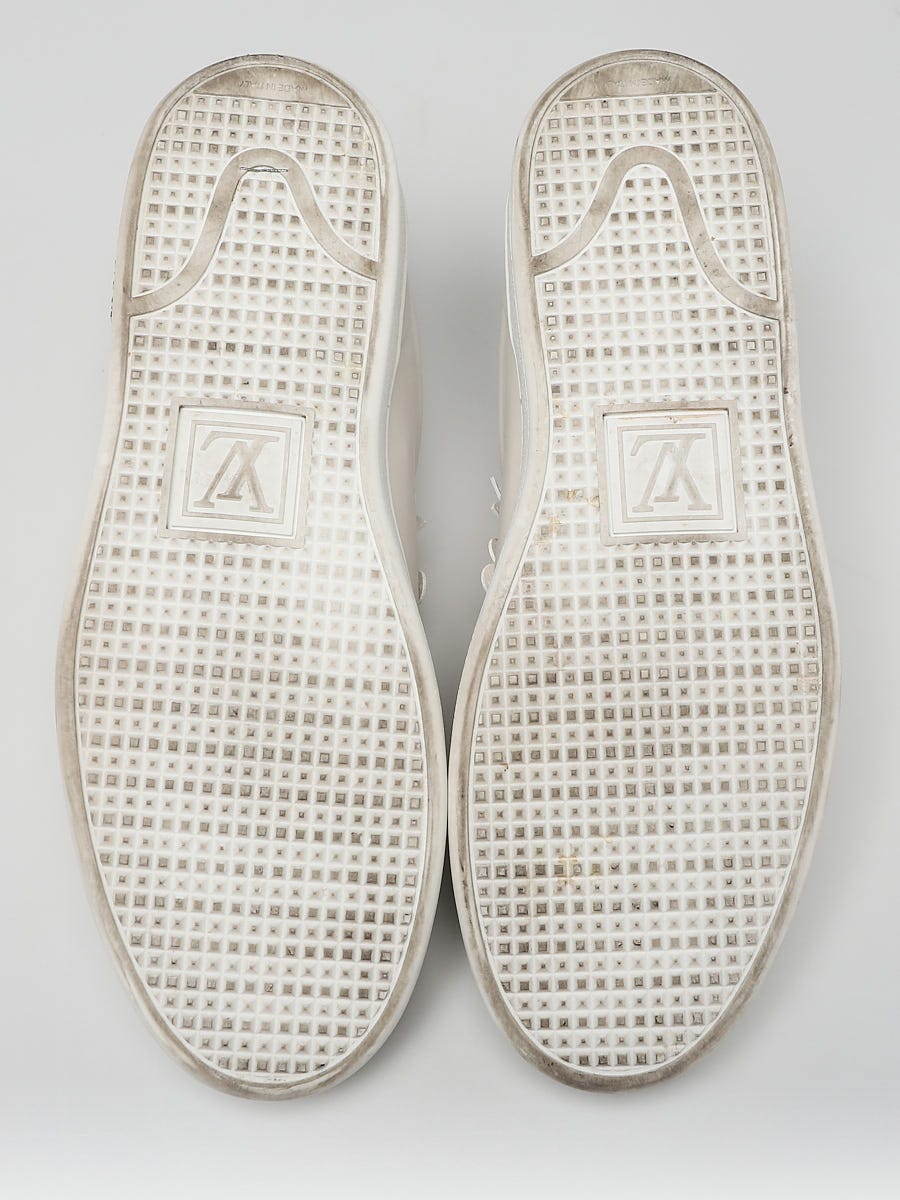Louis Vuitton White Monogram Embossed Sneaker 38 – The Closet