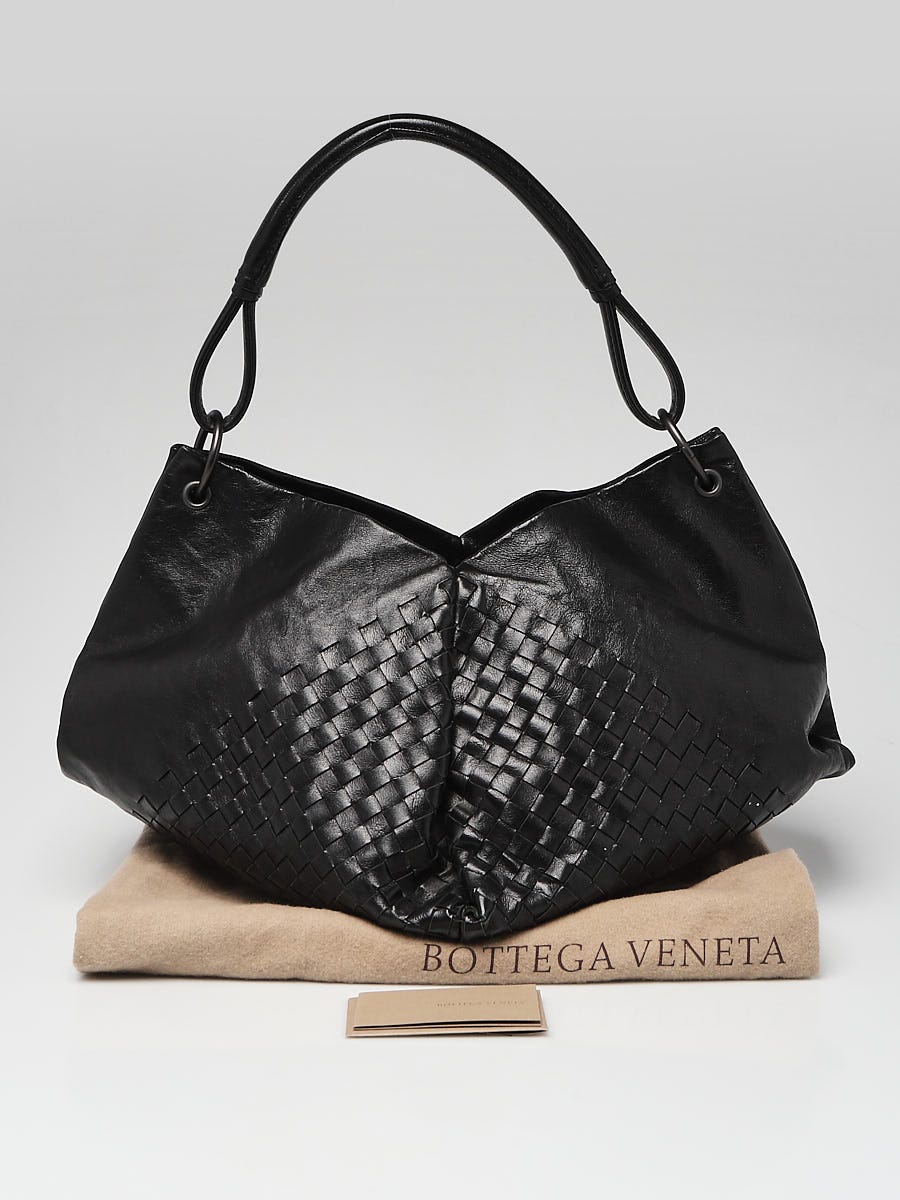 Bottega Veneta Black Intrecciato Nappa Leather Aquilone Fortune