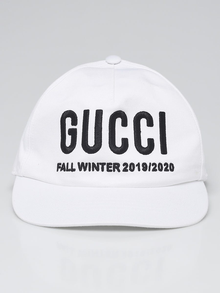 Gucci White Cotton F/W 2019/2020 Baseball Hat Size L - Yoogi's Closet