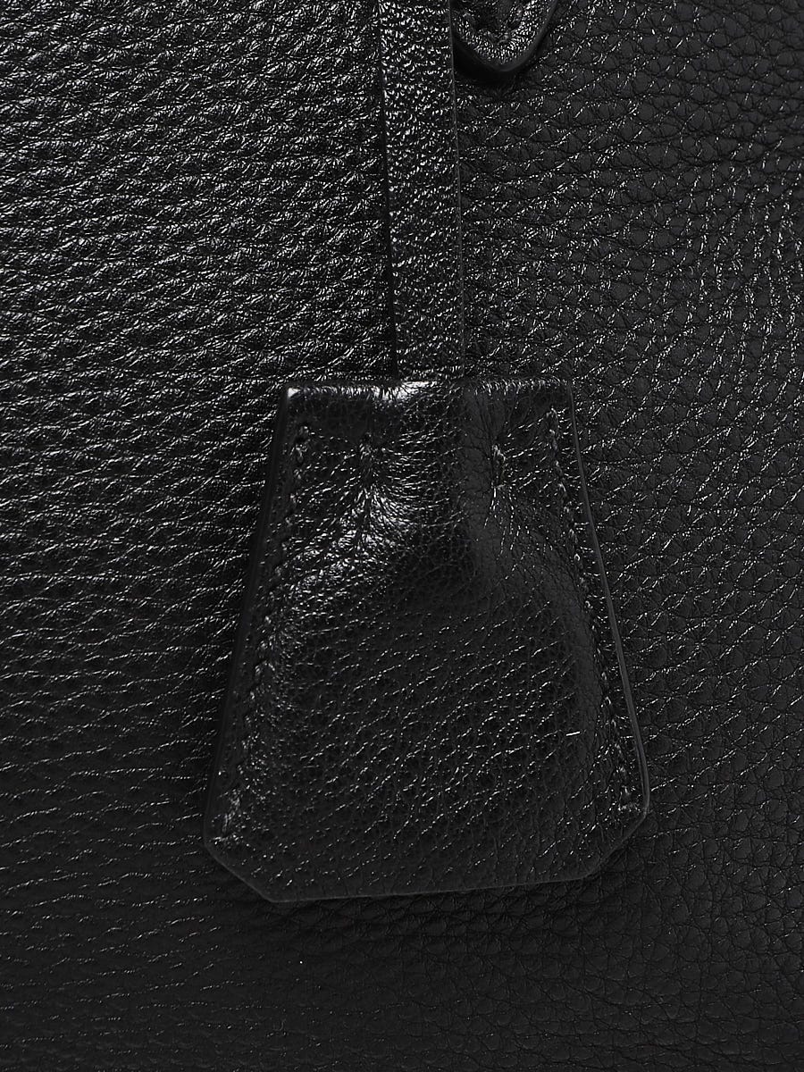 黒田坊　0331 Prada Black Vitello Phenix Leather Hobo Bag 1BC032 | Yoogi's Closet