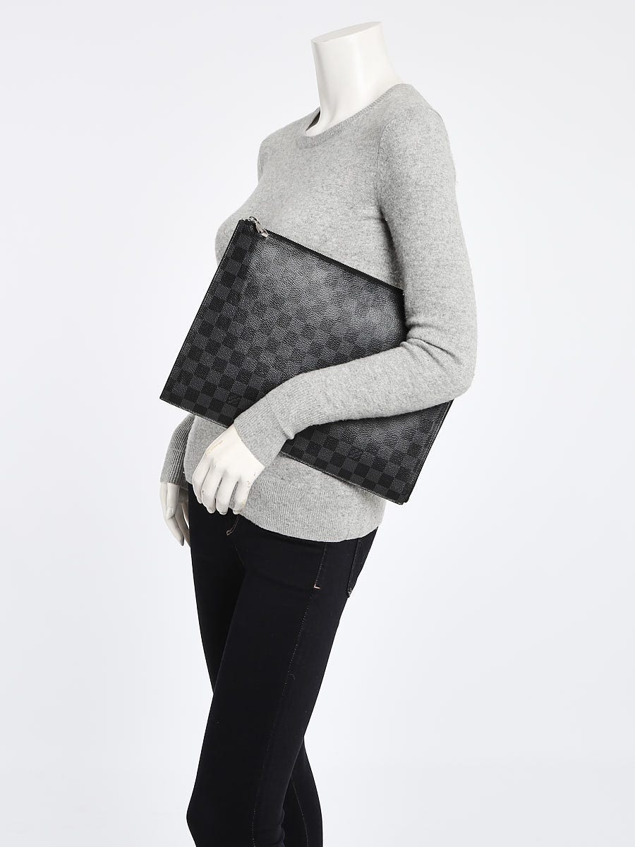 Louis Vuitton Damier Graphite Pochette Jour GM Clutch Bag - Yoogi's Closet