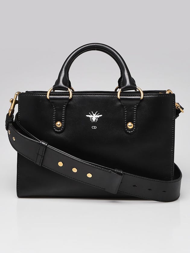 Christian Dior Black Leather D-Bee Bag