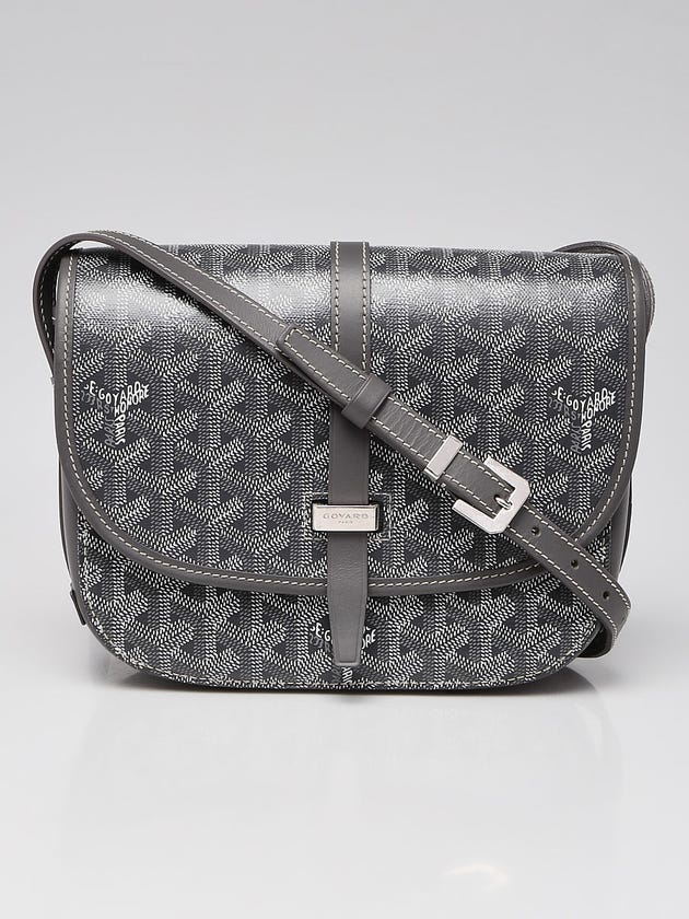 Goyard Grey Chevron Print Coated Canvas Belvedere II PM Crossbody Bag