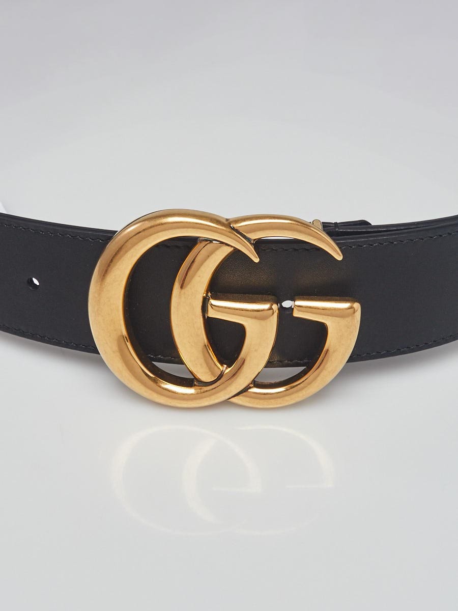 Women's Gucci GG Buckle Belt Leather With Receipt Size 80