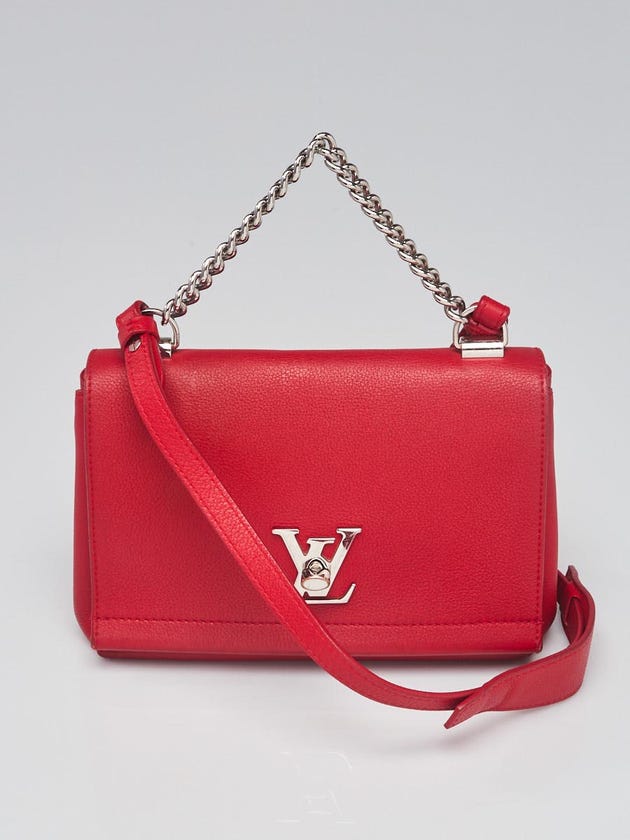 Louis Vuitton Rubis Pebbled Leather Lockme II BB
