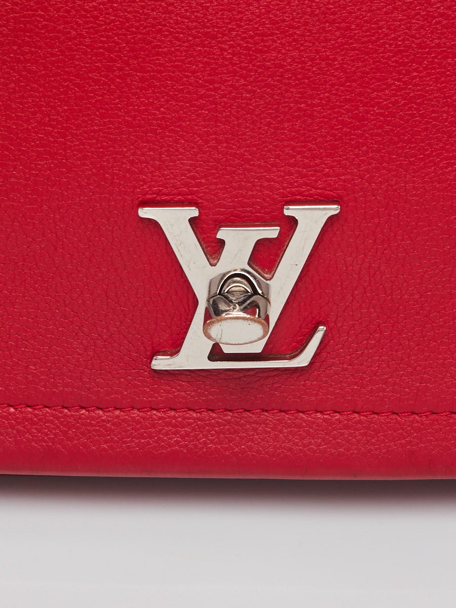 Authentic Louis Vuitton Lockme Red Leather Bb Cross Body Bag