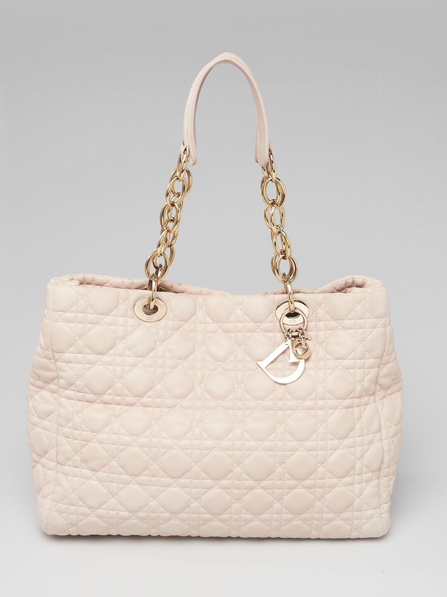 Christian Dior Pink Quilted Lambskin Leather Dior Soft Shopping