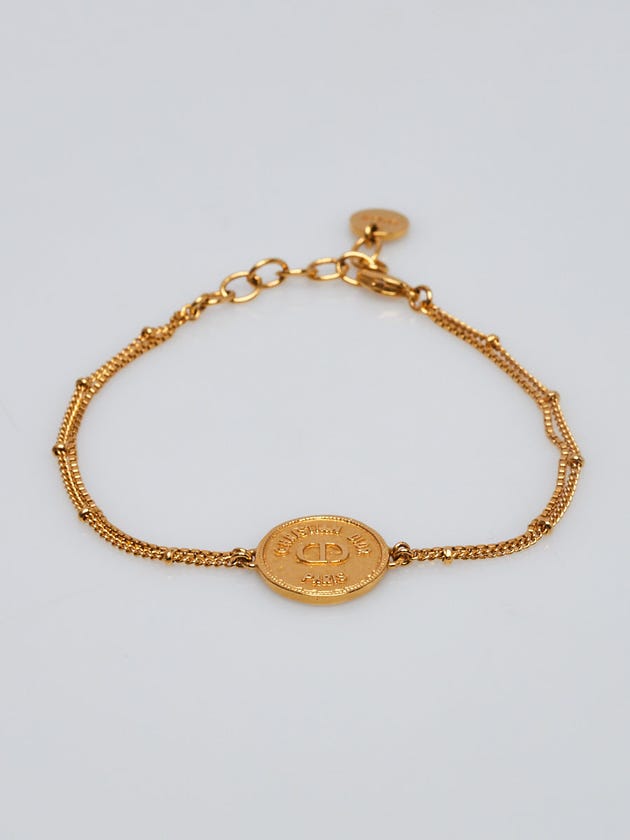 Christian Dior Goldtone Metal Chain Link 30 Montaigne Bracelet