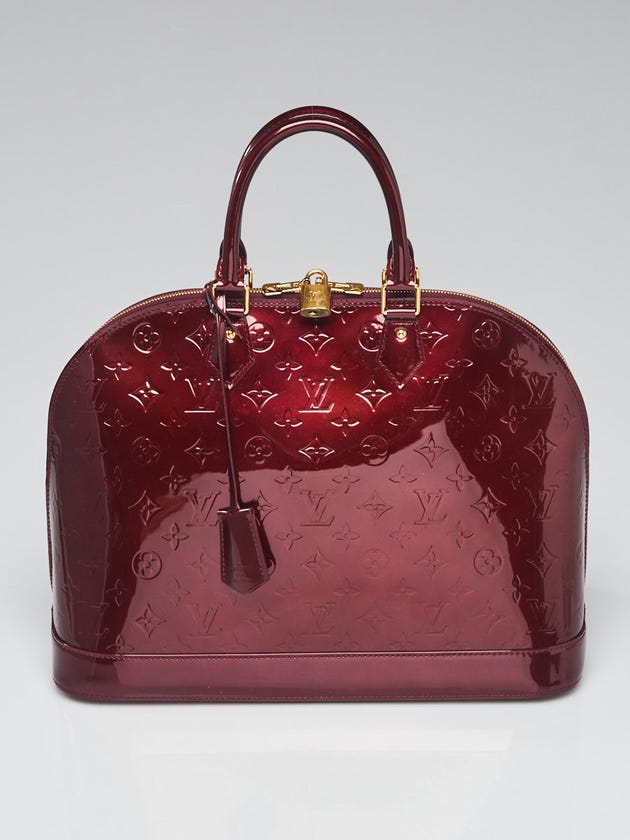 Louis Vuitton Rouge Fauviste Monogram Vernis Alma GM Bag
