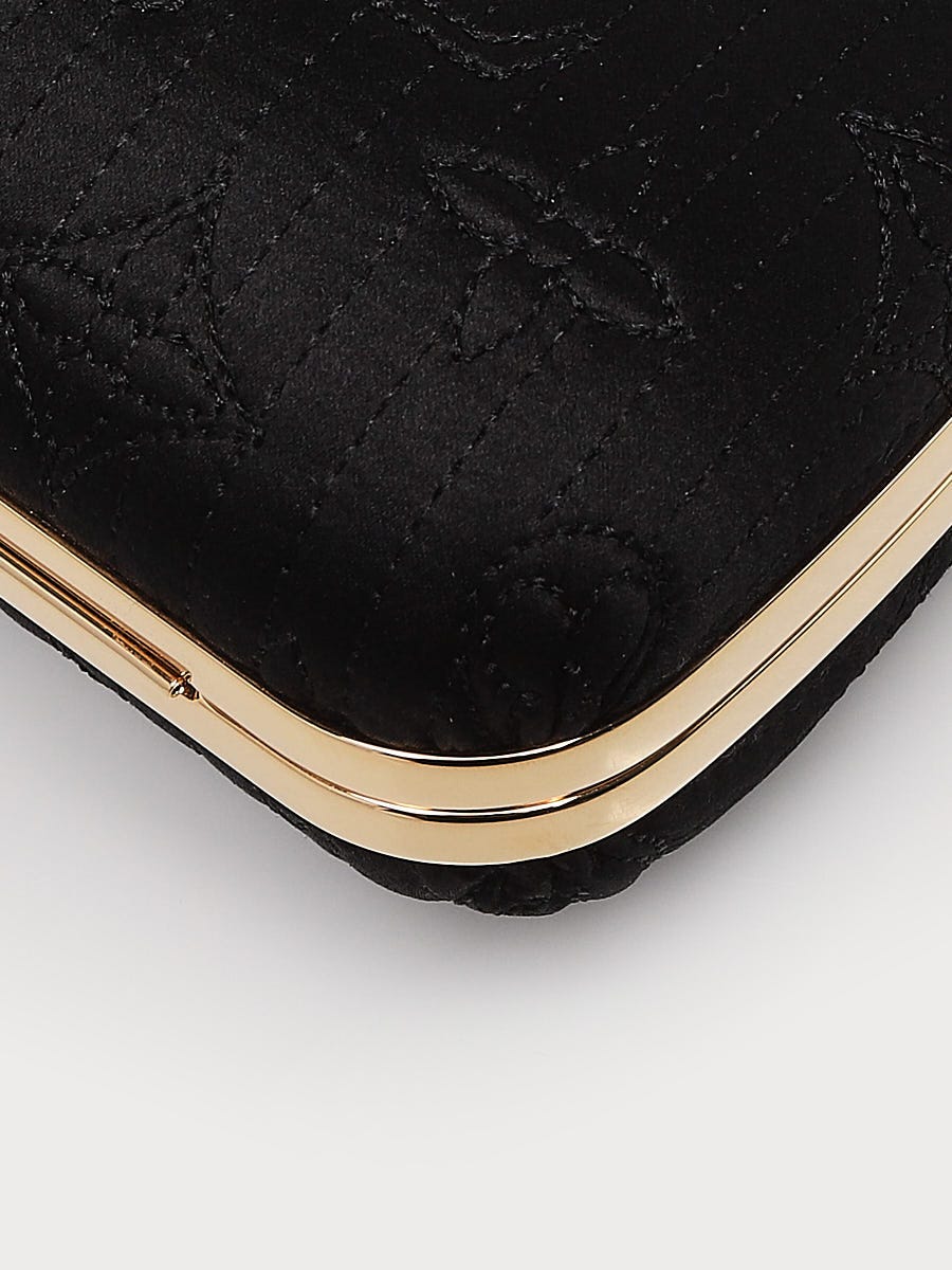 Louis Vuitton Black Monogram Satin Limited Edition Minaudiere