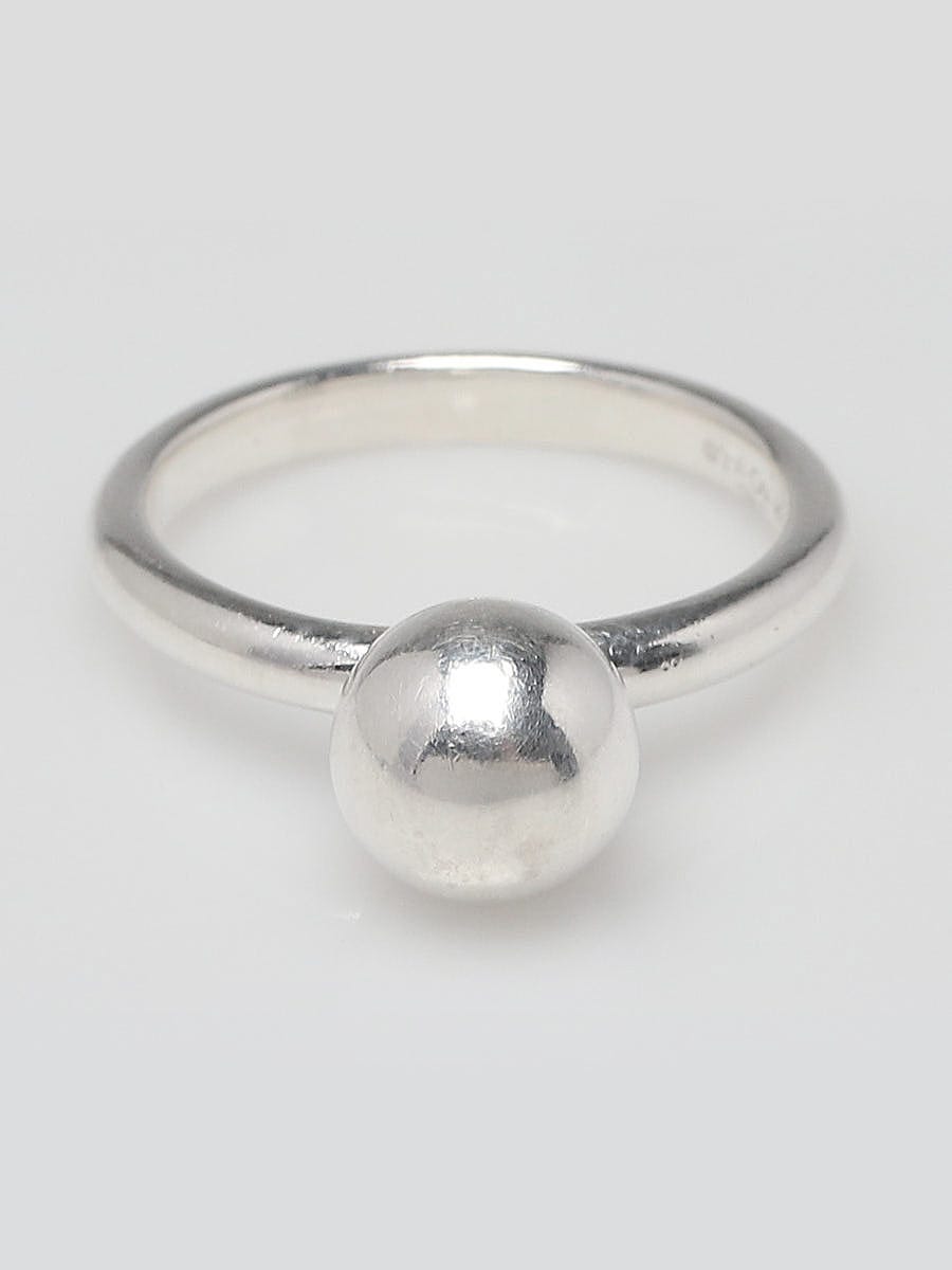 Tiffany silver hot sale ball ring