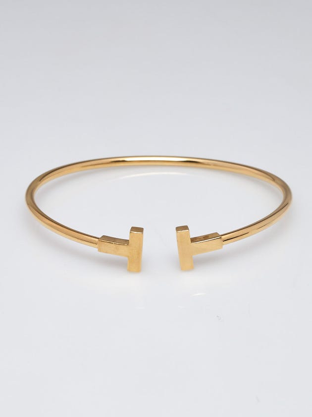 Tiffany & Co. 18k Yellow Gold Tiffany 'T' Wire Bracelet