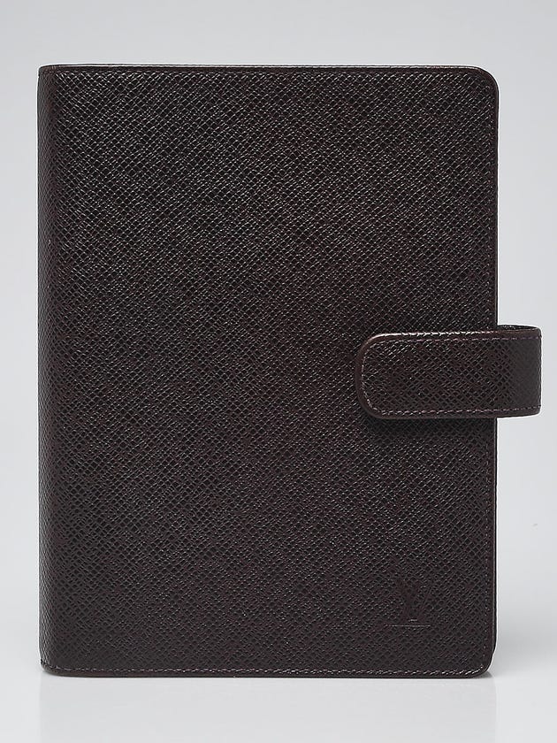 Louis Vuitton Burgundy Taiga Leather Medium Ring Agenda/Notebook Cover