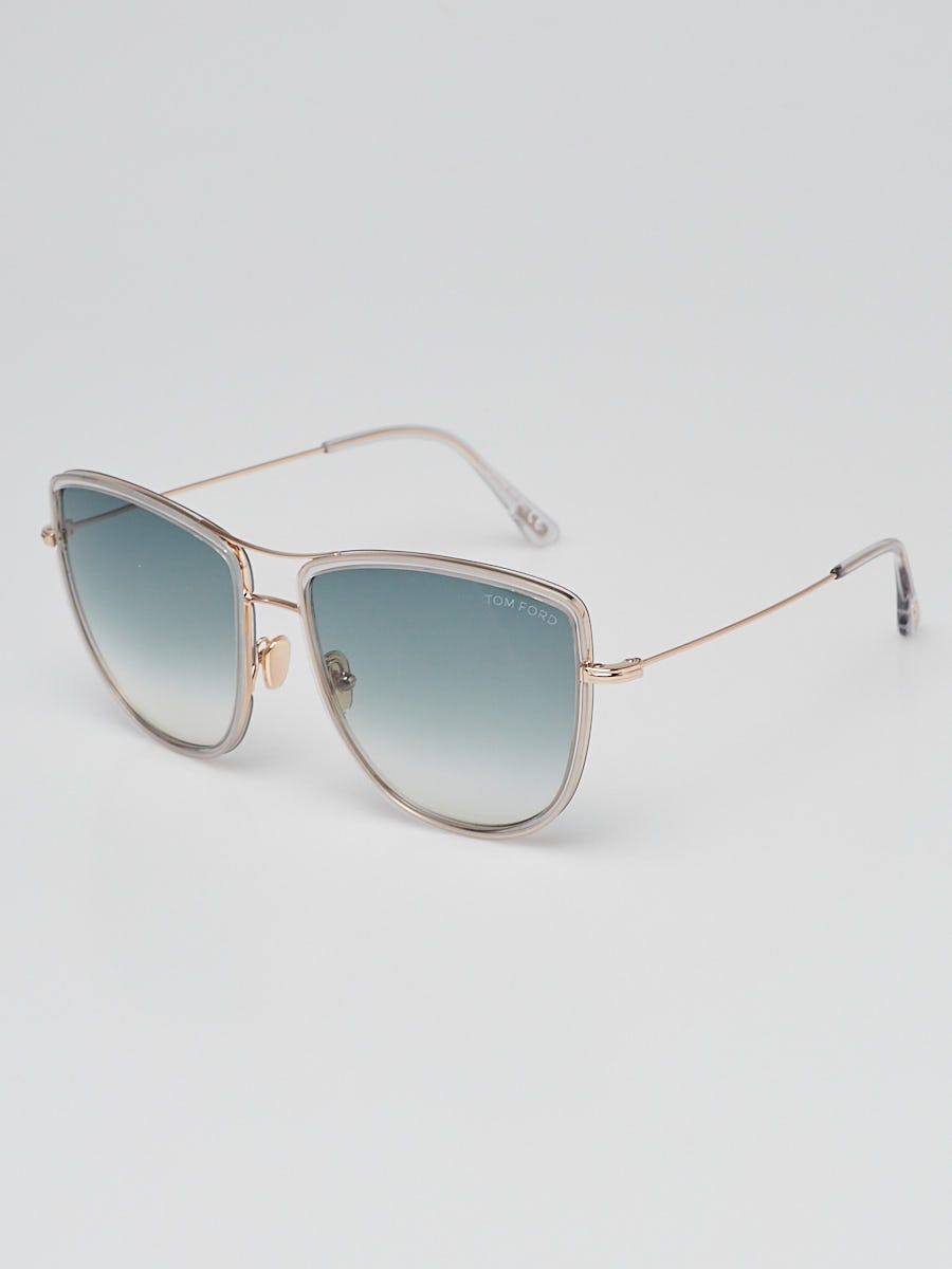 Tom Ford Goldtone Metal Oversized Tina Sunglasses - TF759