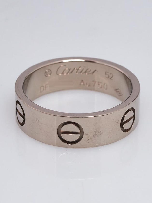 Cartier 18k White Gold LOVE Ring Size 52/6