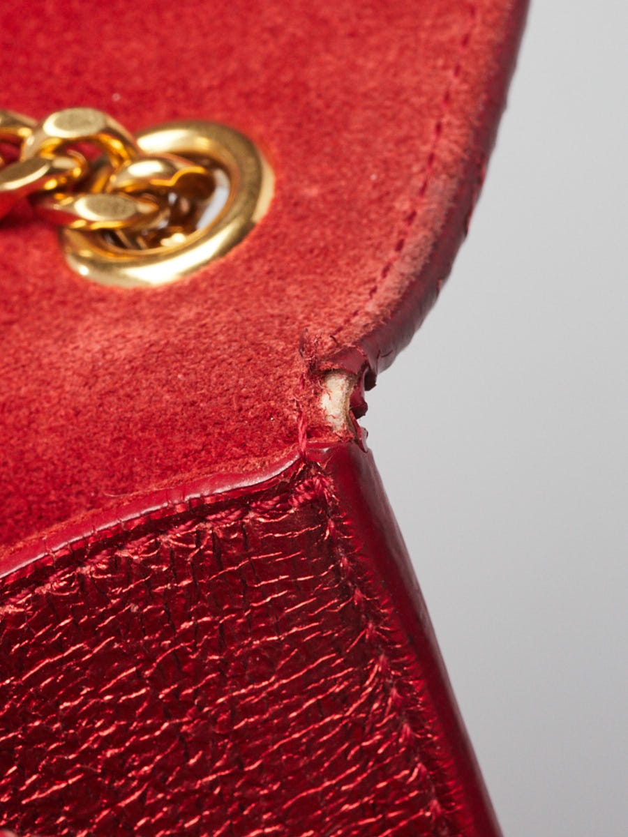 Yves Saint Laurent Red Patent Leather Small Kate Bag - Yoogi's Closet