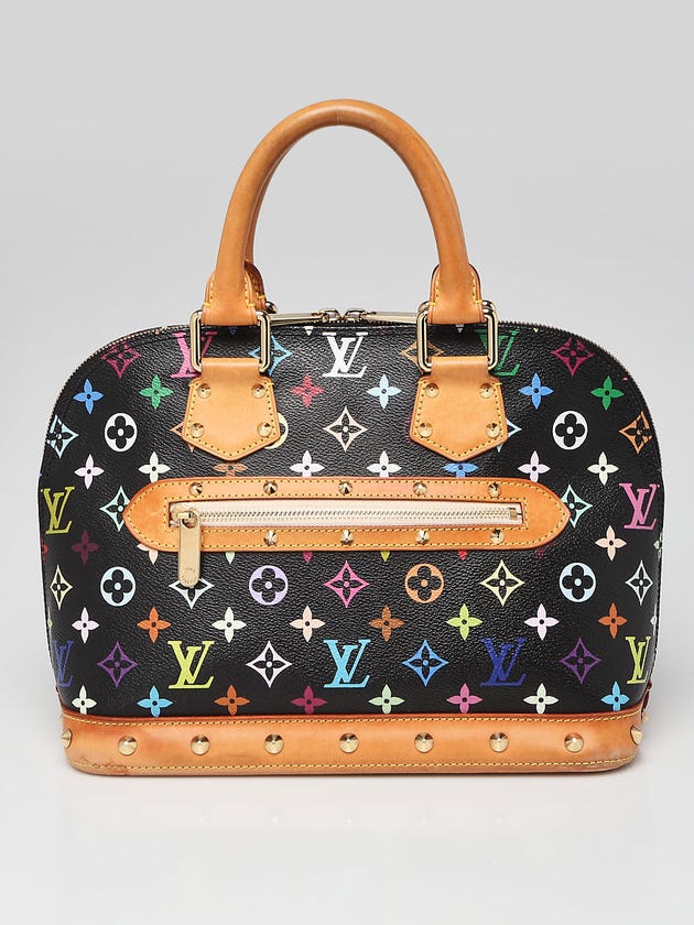 Louis Vuitton Black Monogram Multicolore Alma Bag