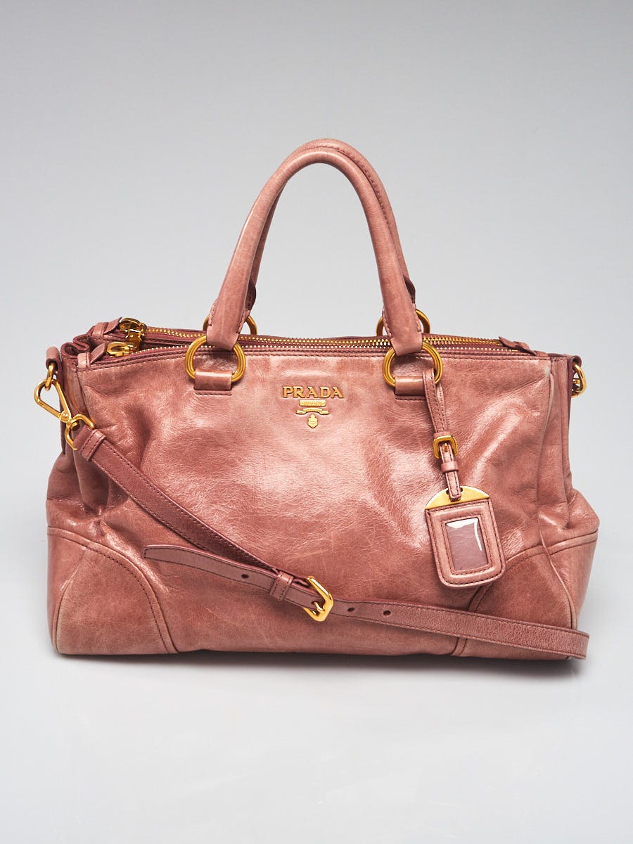 Prada Antico Vitello Shine Leather East/West Satchel Bag BN2324