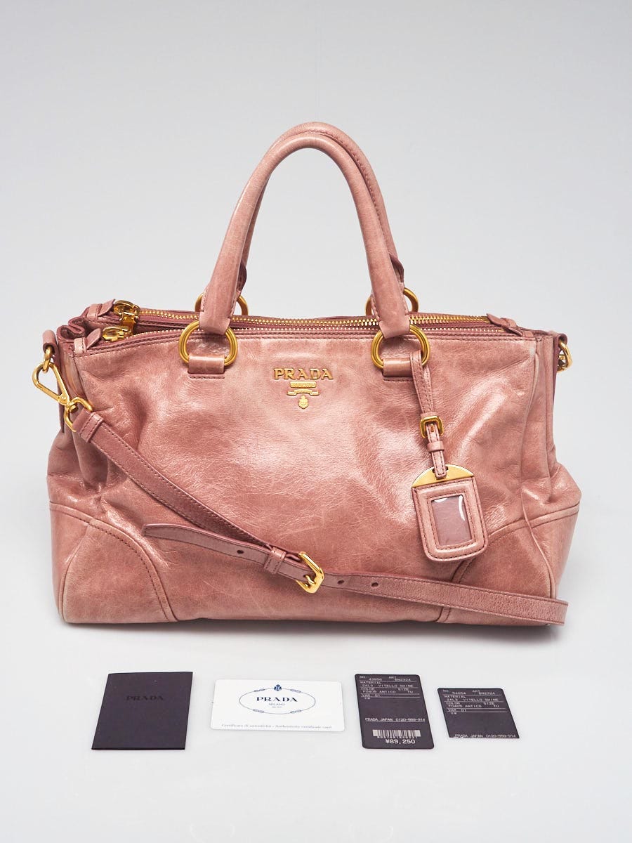 Prada Antico Vitello Shine Leather East/West Satchel Bag BN2324 - Yoogi's  Closet